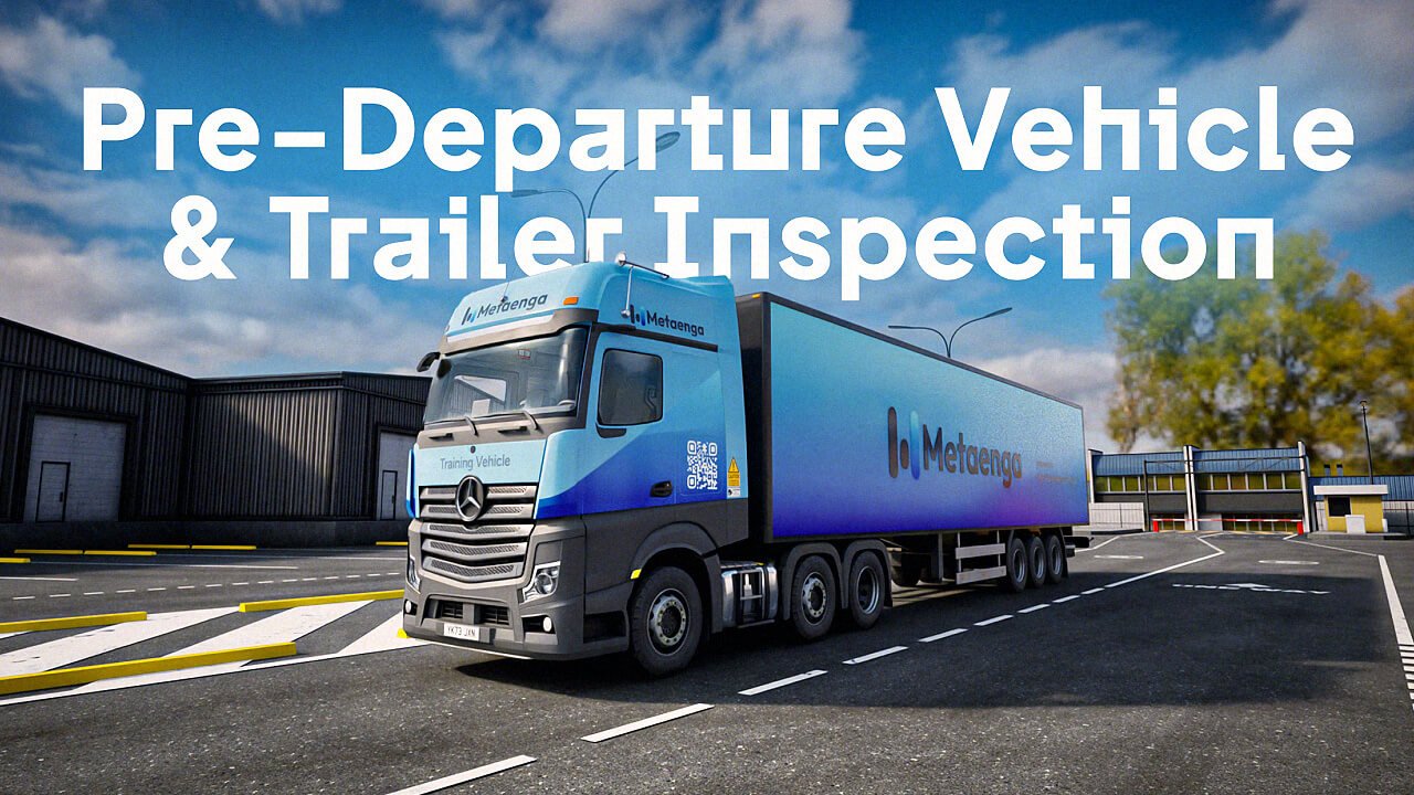 Driver completing pre-departure vehicle inspection in Metaenga VR Training